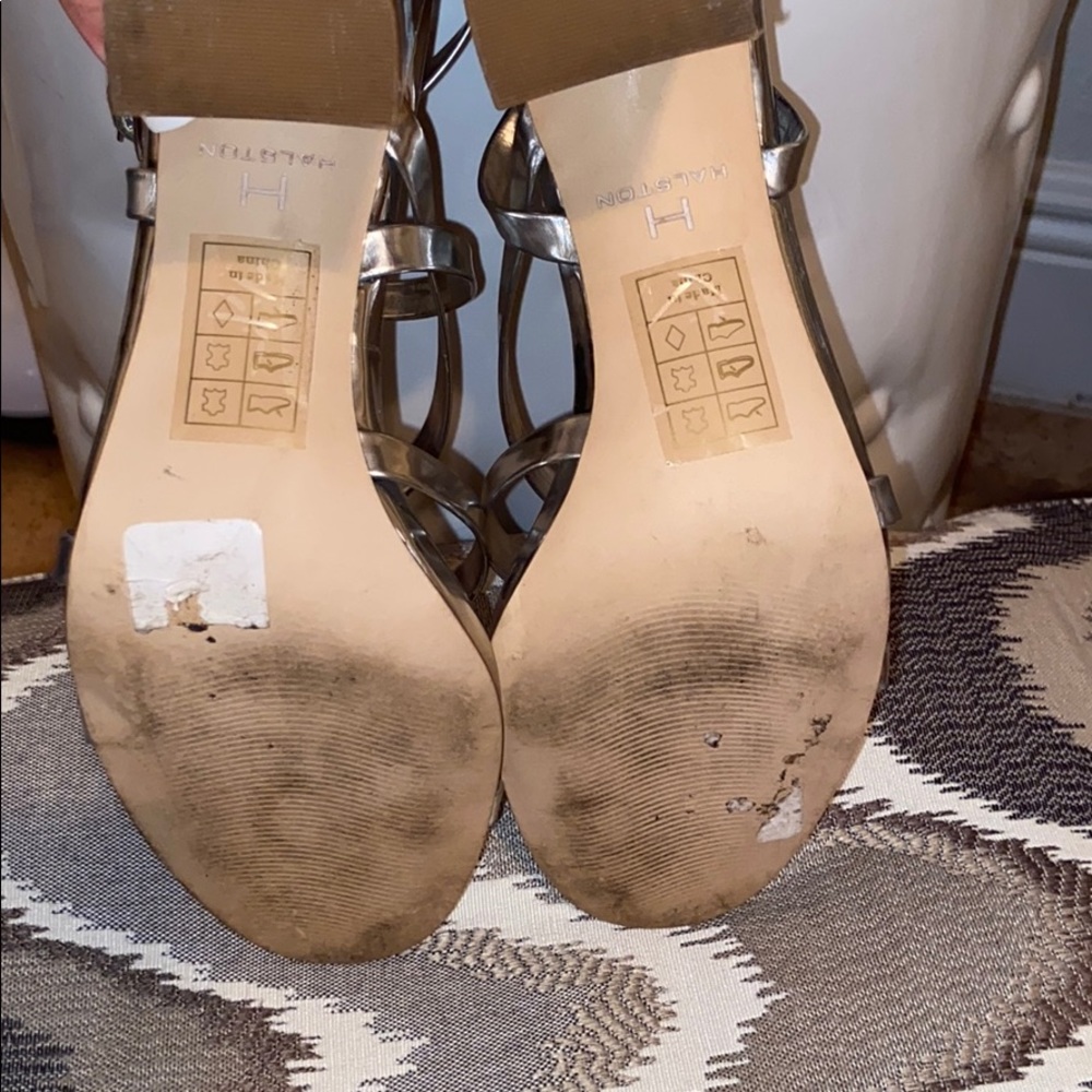 H by Halston metallic high heel sandals - Picture 3 of 3